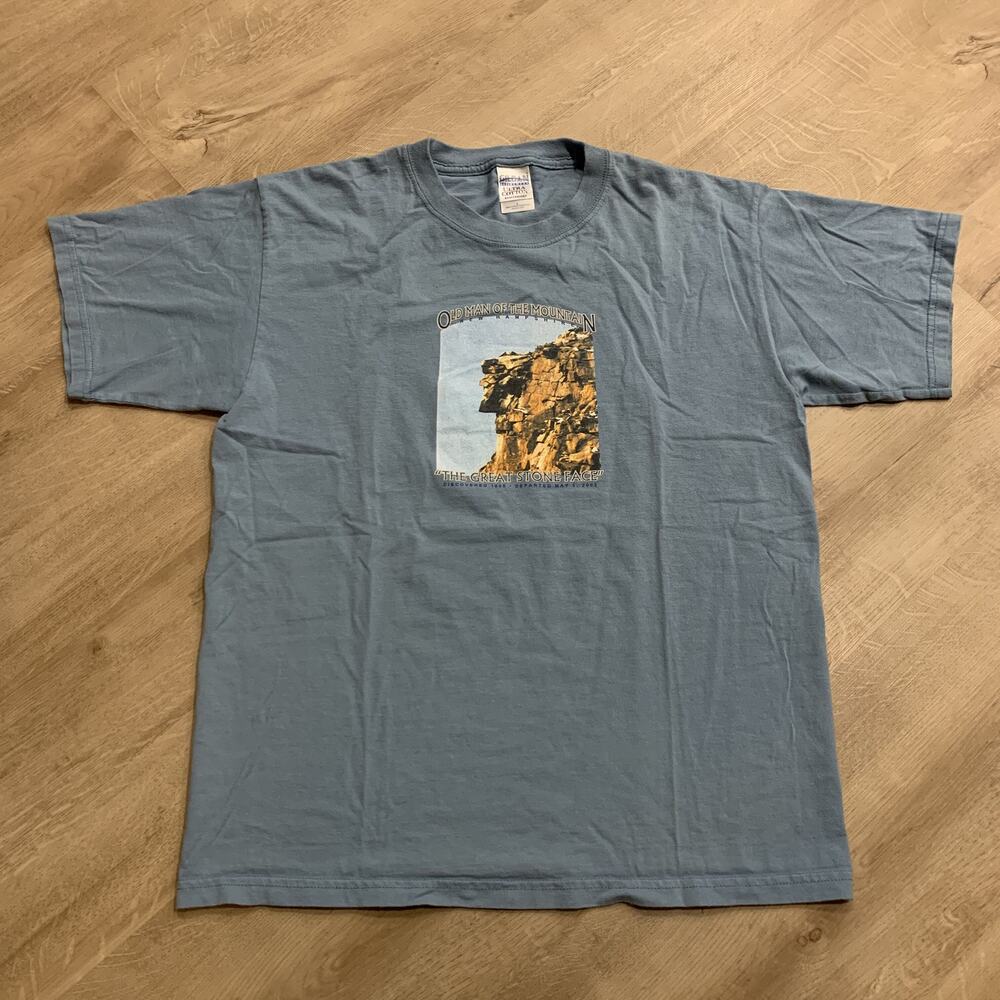 Vintage Y2K Old Man Of The Mountain T-Shirt Men's L New Hampshire NH Memorial